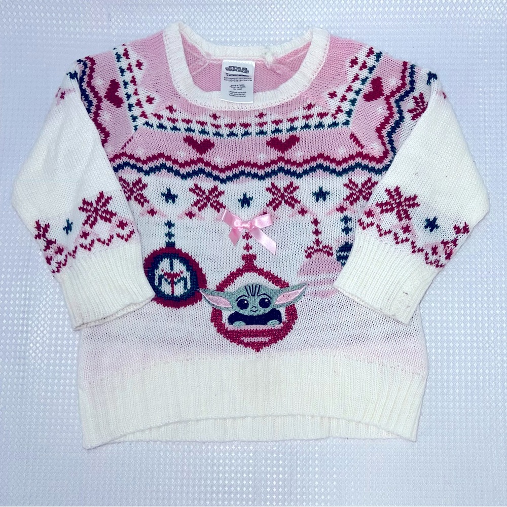 Baby Yoda Toddler Christmas Sweater
